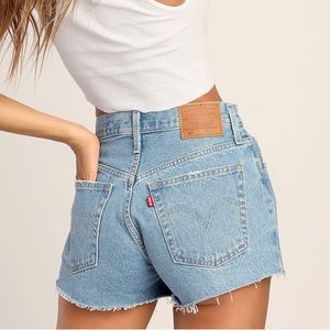 Levi’s low boot cut denim shorts